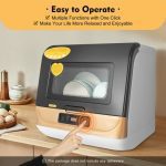 7.8L Portable Countertop Dishwasher, 800W Desktop Installation-Free Dishwasher for Kitchen