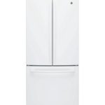 GE Appliances GWE19JGLWW 33 Inch Counter Depth French Door Refrigerator White