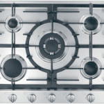 Gas cooktop with 5 burners for particularly versatile cooking convenience.