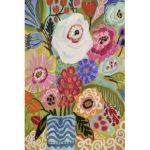 Fresh Flowers In Vase II  by Karen Fields Painting Print on Canvas