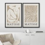 Matisse Nude Dancer Geometric Wave Collage  by Henri Matisse 2 - Pieces on Canvas