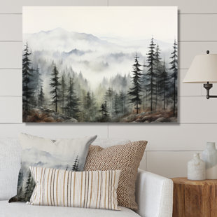 22PineTreeMistyMountainII22onCanvas.jpg Pine Tree Misty Mountain II on Canvas - Image 1