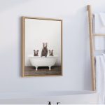 Three Little Bears In Vintage Bathtub  by Amy Peterson on Canvas