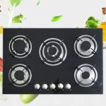 30"Gas Cooktop 5 Burners Gas Stove Cooktop NG Gas Stove Black for Kitchen