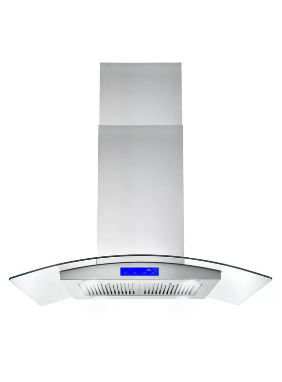 41b4f8a2-84a2-4f78-92b1-91f53f1e8572.aee2932547c36dbbaf69c953ac5f4f0c.jpeg Tieasy 36 inch Island Mount Range Hood 900CFM 4 LED Lights with Glass LCD Touch Control - Image 1