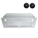 FIREGAS Range Hood 30 inch, Built-in Kitchen Hood with 3 Speed Exhaust Fan, Ducted/Ductless Range Hood, Stainless Steel Range Hoods with Light