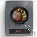 VBGK Induction Cooktop Portable 120V Induction Single Burner with Plug, 1800W Countertop Hot Plate for Cooking,199 Minutes & Auto Shutdown Induction Burner,Child Lock Electric Burner