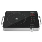 LONGRV 2200W Portable Induction Cooktop, electric burner with Timer, Electric Hot Plate with Touch Control Panel Adjustable Heating Power, Glass Infrared Cooktop for Cooking Portable