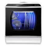 AIRMSEN Portable Countertop Dishwasher with 5-Liter Built-in Water Tank and Air-Dry Function, 5 Washing Programs, AE-TDQR03