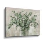 Antwann 'Scented Eucalyptus Neutral' by Danhui Nai, Floral Bouquet in Vase Canvas Wall Art