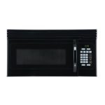 Black+Decker EM044KJN 1.6-Cu. Ft. Over-the-Range Microwave with Top Mount Air Recirculation Vent, Black