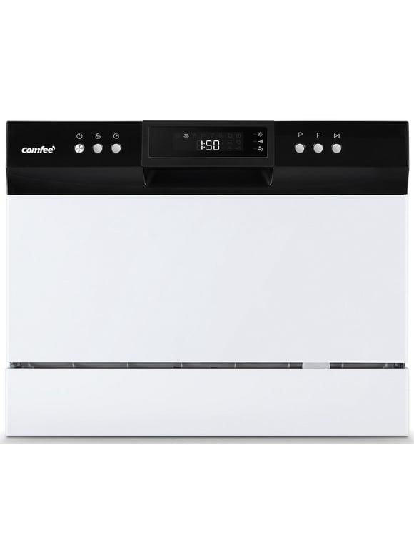 Comfee-6-Place-Setting-EnergyStar-Compact-Countertop-Dishwasher-with-8-Cleaning-Settings-CDC22P1AWW-White_46aeb65f-fb31-4139-9ade-163deecbebc8.3c934d5be7acd6afe6096ac69461d4a5.jpeg Comfee 6-Place Setting EnergyStar Compact Countertop Dishwasher with 8 Cleaning Settings, CDC22P1AWW, White - Image 1
