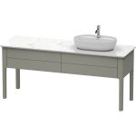 Luv Two Drawer Floorstanding Vanity Unit Stone Gray