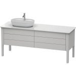 Luv Two Drawer Floorstanding Vanity Unit Nordic White