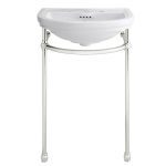St. George® 24 in. Console Bathroom Sink, 3 Hole with Console Leg