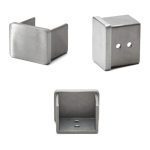 1.5%u2033 Steel Square Glass Cap Fittings