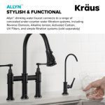 KRAUS Allyn Drinking Water Dispenser Kitchen Faucet in Matte Black