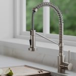 KRAUS Bolden 18-Inch Commercial Kitchen Faucet with Soap Dispenser in Spot Free Stainless Steel