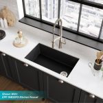 KRAUS Forteza 32" Undermount Single Bowl Granite Kitchen Sink in Black