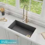 KRAUS Forteza 32" Undermount Single Bowl Granite Kitchen Sink in Grey