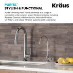 KRAUS Purita 100% Lead-Free Kitchen Water Filter Faucet in Chrome