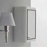 Wall-mounted storage cabinet with one door and 2 adjustable shelves, 18''W,  …