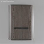Wall mounted storage cabinet with two routed finger pulled doors, two  …