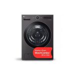 LG WM6998HBA 5 Cu. Ft. Black Steel Front Load All-In-One Washer/Dryer Combo