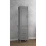 18''W Encore Linen Cabinet, Studio Grey. Free Standing, Left Hinged Door,  …