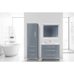 20''W Estate Linen Cabinet, Studio Grey. Free Standing, Left Hinged Door.  …