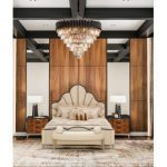 Malibu Crest Eastern King 4-piece Panel Bedroom Set - Crotch Mahogany