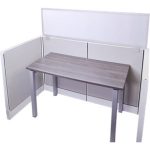 Polycarbonate Cubicle Mounted Privacy Panel with Large Bracket