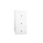 12'' Drawer Bridge with Three Drawers in White