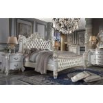 Vegan Leather Wingback Bed