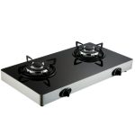 SKYSHALO 28" 2 Burners Gas Cooktop Tempered Glass Countertop Cooktop with Pulse Electronic Ignition Max 10100BTU