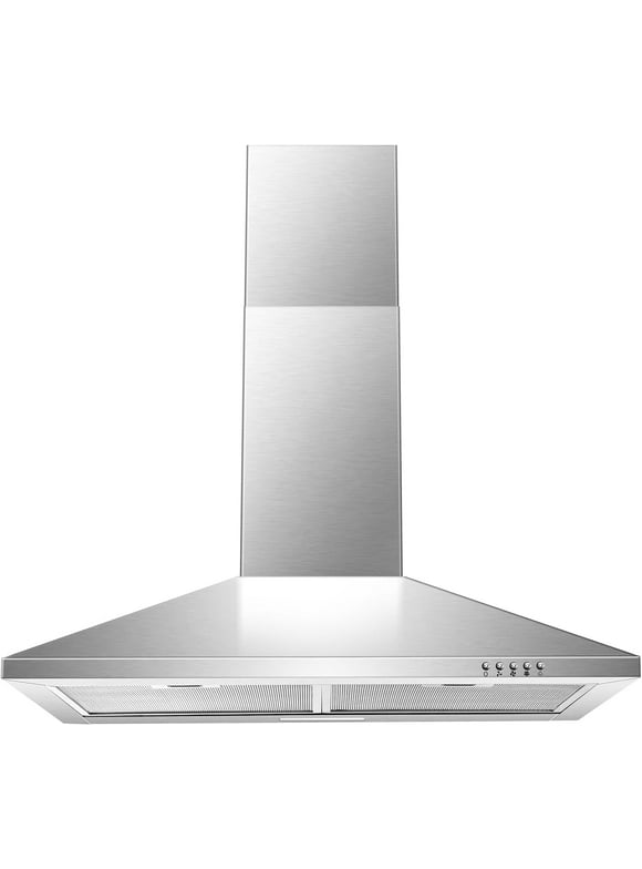 a6984248-8f07-4902-ac53-ca2fa86f8046.68952b9376aca2ca4e119a31c3f43b2a.jpeg Range Hood 30 inch Wall Mounted Range Hood in Stainless Steel Convertible Stove Vent Hood 3 Speed - Image 1
