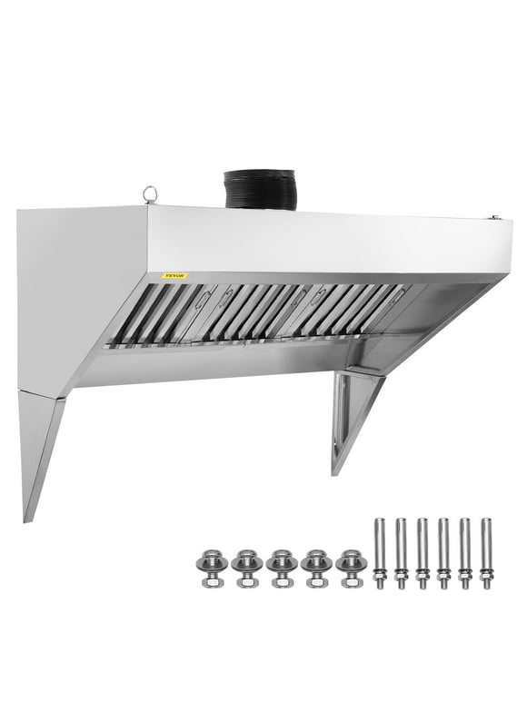 a99bc1b3-7d7e-440c-82a3-2e5f23e94e2f.7bde0cc3451a9cda9ed2a159ff438ec8.jpeg SKYSHALO 84in Commercial Exhaust Hood 7ft Food Truck Hood Exhaust, 201 Stainless Steel Kitchen Concession Trailer Hood with 3 Detachable U-shaped Grid Oil Filter Mesh - Image 1