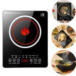 Hinzonek Multi-Function Induction Cooktop, 10 Power Levels Hot Plate, 2200w Electric Stove with Easy Clean Glass, 8 Modes Sensor Touch Cooker