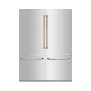 brushed-430-stainless-steel-polished-gold-zline-kitchen-and-bath-french-door-refrigerators-rbivz-304-60-g-64_300.jpg Autograph Edition 60 in. 4-Door French Door Refrigerator with Ice & Water Dispenser in Stainless Steel & Polished Gold - Image 1
