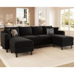 Vanesia 102.3'' Convertible 4 Seat Variable Sectional Sofa Velvet U Shape Couch with Pillows
