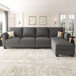 4 - Piece L-Shaped Reversible Upholstered Sectional
