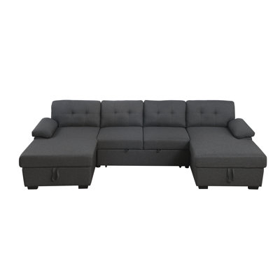 default_name-205.jpg Micia Symmetrical Upholstered Sleeper Sectional Sofa and Chaise - Image 1