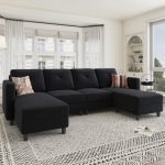 U Shaped Sectional Couch Upholstered Sofa Couch with Chaise