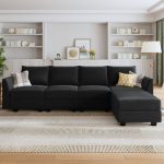 Sabira Velvet Reversible Modular Sofa Sectional