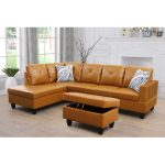 3 - Piece Faux Leather Sectional
