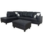 Wellington 3 - Piece Faux Leather Sectional
