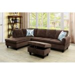 3 Piece Upholstered Sectional Sofa & Chaise with Ottoman