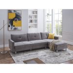 Hendricksen 108" Wide Reversible Sofa Bed and Storage Chaise Sectional
