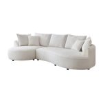 Loveaya 122.8'' Round Arm Curved Sofa