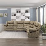 Hanhalyn 105" Wide Microfiber Upholstered Reclining Corner Sectional